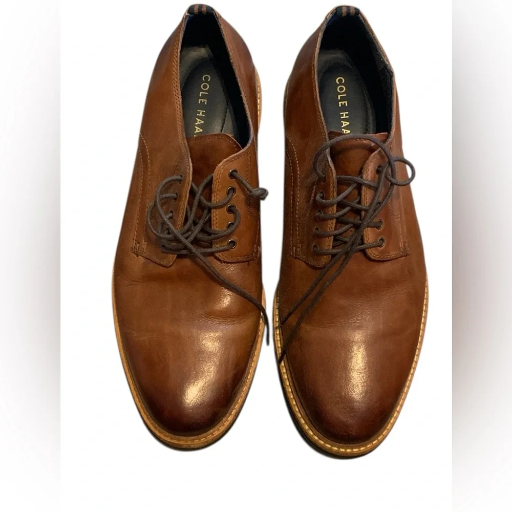 Cole Haan C30676  Grand Postman‎ Brown Leather Oxford Shoes 9 1/2 M